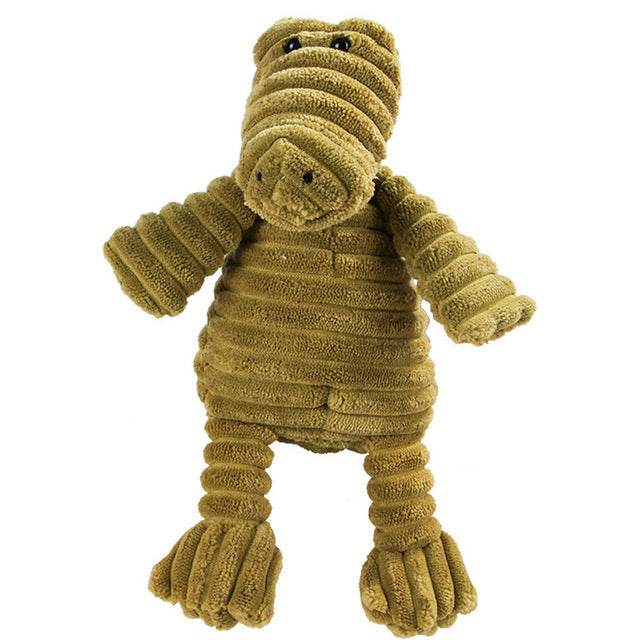 Riospets Squeaky Plush Dog Toy - Chew & Teeth Clean Crocodile