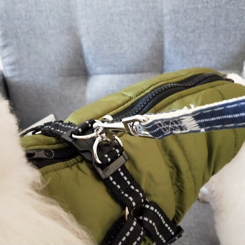 Waterproof Winter Dog Coat – Harness-Style Warm Pet Jacket