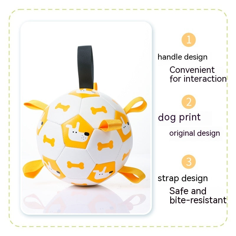 Interactive Dog Football Toy – Outdoor Training Bite-Resistant Ball