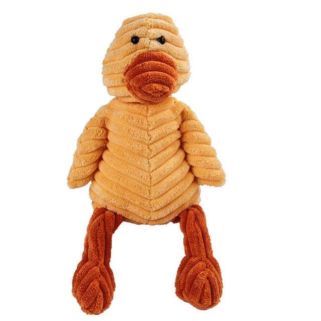 Riospets Squeaky Plush Dog Toy - Chew & Teeth Clean Duck