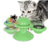 Cat Windmill Toy – Rotating Scratcher & Dental Care Spinner