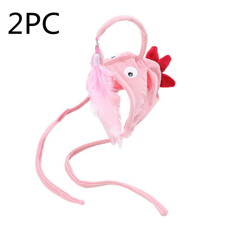 Funny Feather Headband – Interactive Cat Teaser Stick Toy