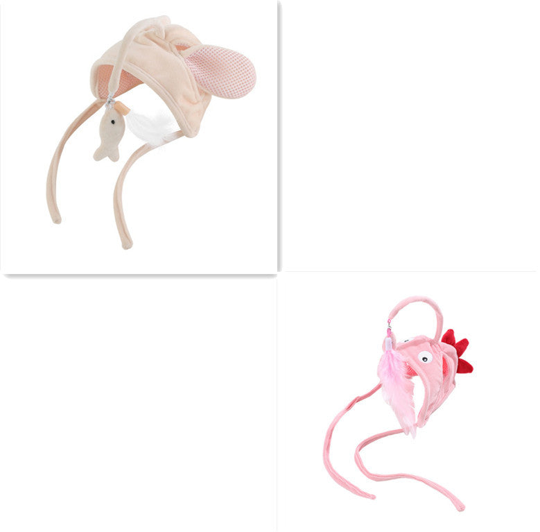 Funny Feather Headband – Interactive Cat Teaser Stick Toy