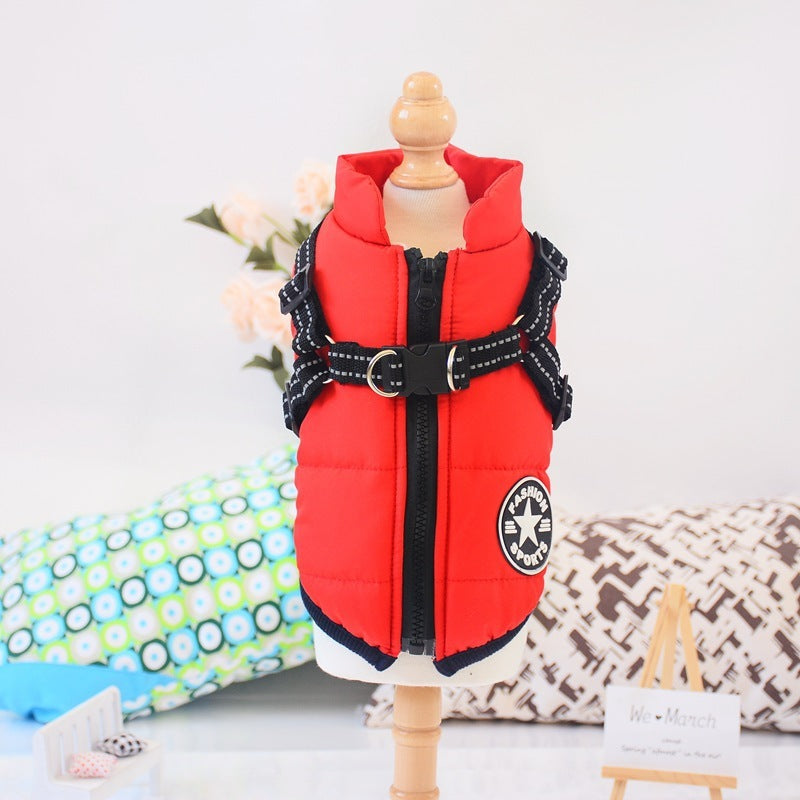 Waterproof Winter Dog Coat – Harness-Style Warm Pet Jacket