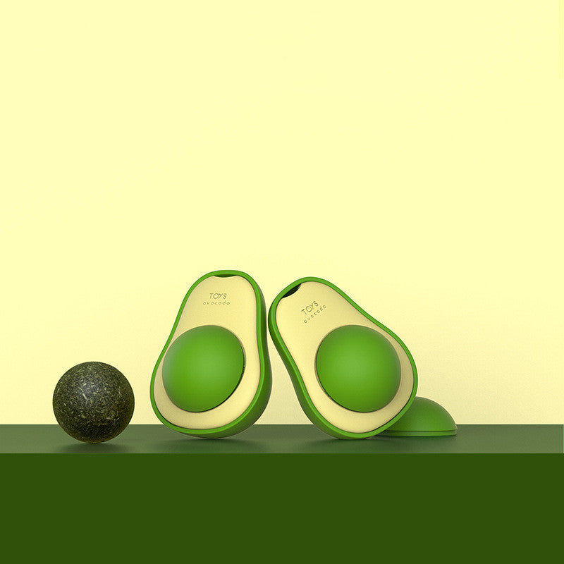 Avocado Catnip Toy – 360° Rotating Cat Mint Play Toy