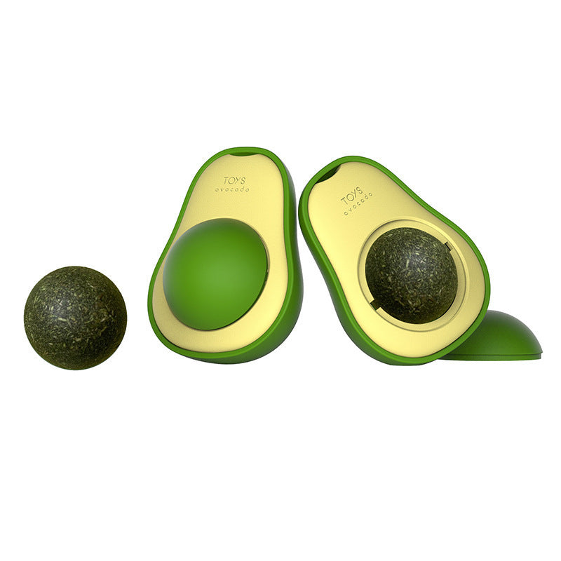 Avocado Catnip Toy – 360° Rotating Cat Mint Play Toy