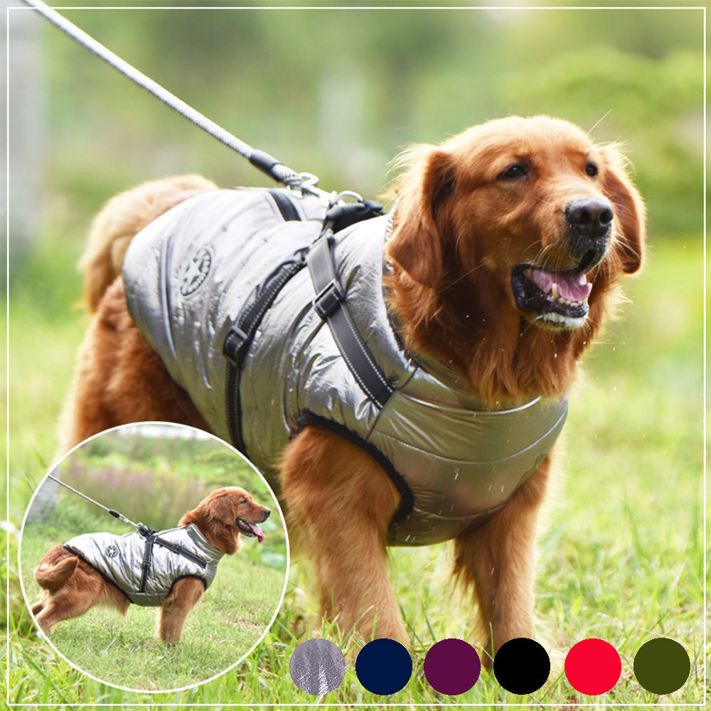 Waterproof Winter Dog Coat – Harness-Style Warm Pet Jacket