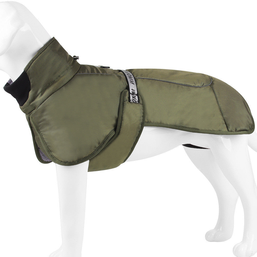 Cloak-Style Dog Coat – Reflective Thick Warm Pet Jacket