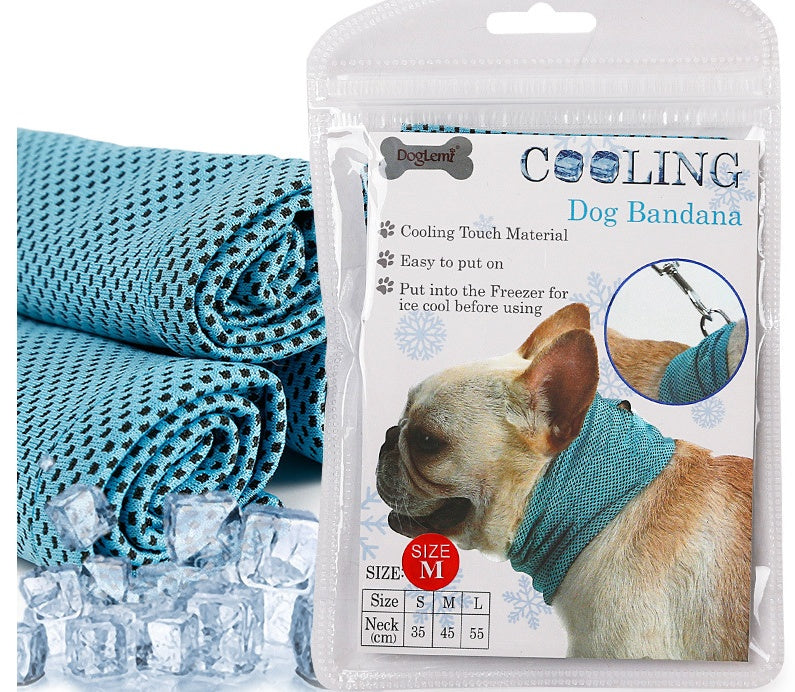 Cooling Pet Bandana – Summer Ice Scarf for Dogs & Cats