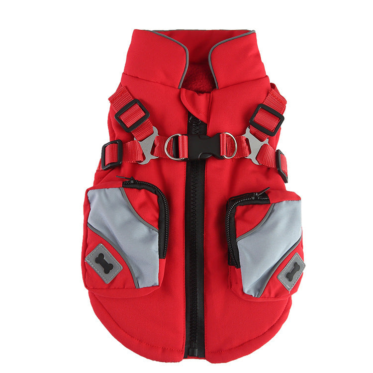 Winter Dog Clothes – Zipper Cotton Jacket for Small Pets