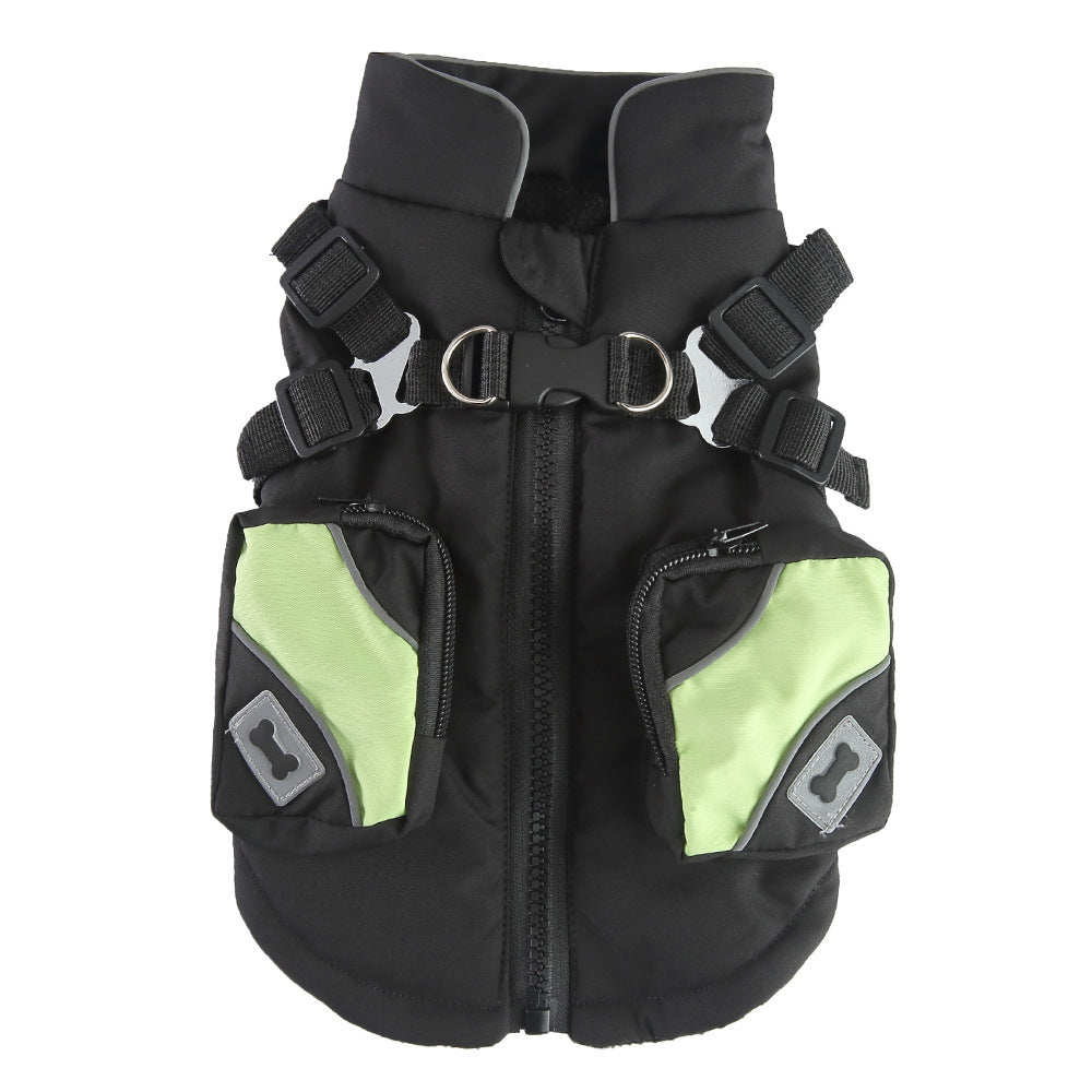 Winter Dog Clothes – Zipper Cotton Jacket for Small Pets