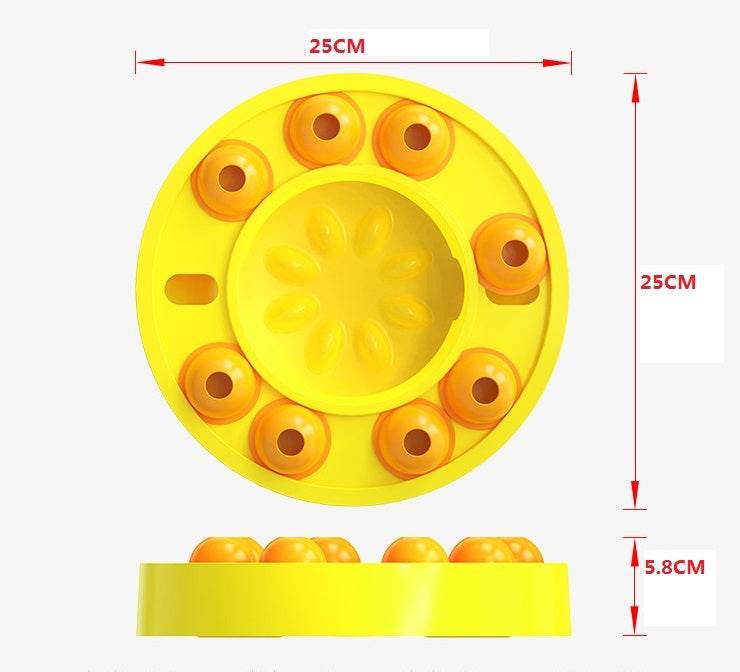 Pet IQ Training Puzzle Bowl – Turntable Slow Feeder for Dogs to Control Eating Speed
