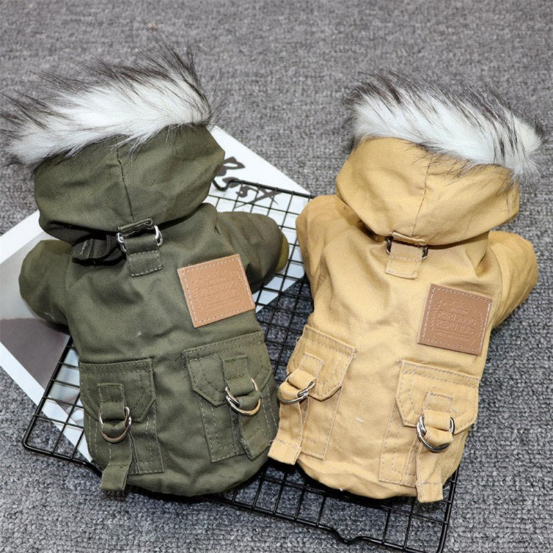 Double-Layer Fleece Dog Clothes – Warm Winter Outfit