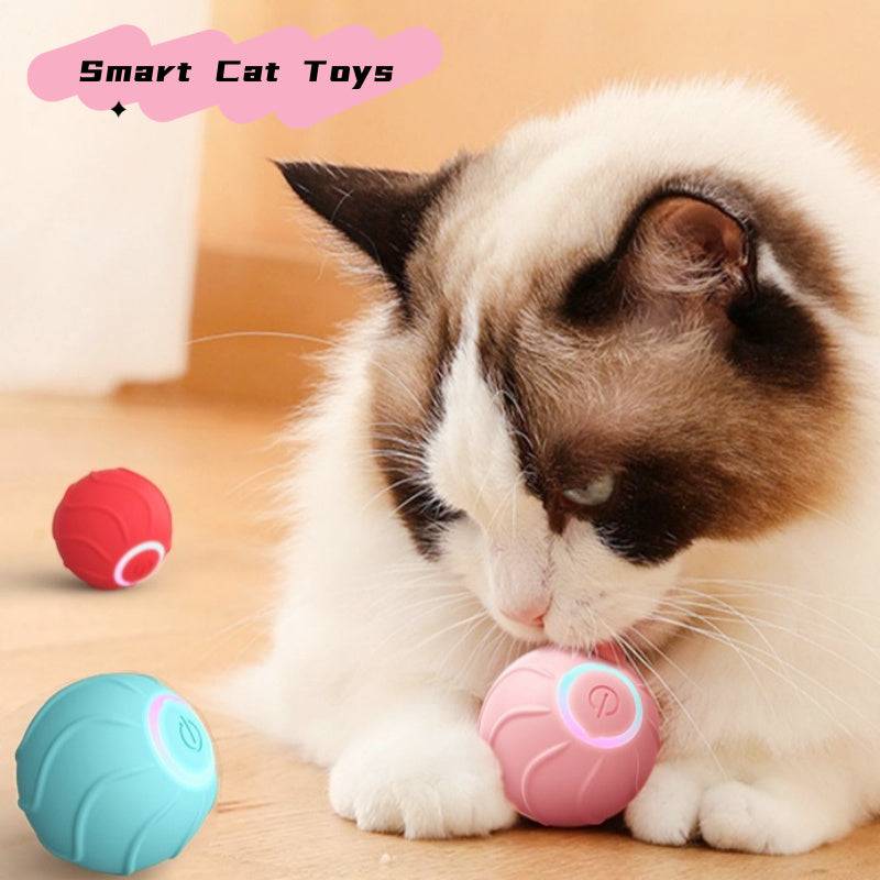 Smart Cat Toy Ball – Automatic Rolling & Jumping USB Teasing Toy