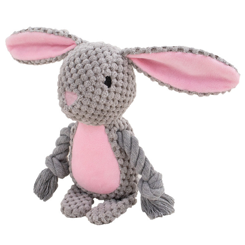 Plush Rope Dog Toy – Interactive Tug & Training Chew Toy