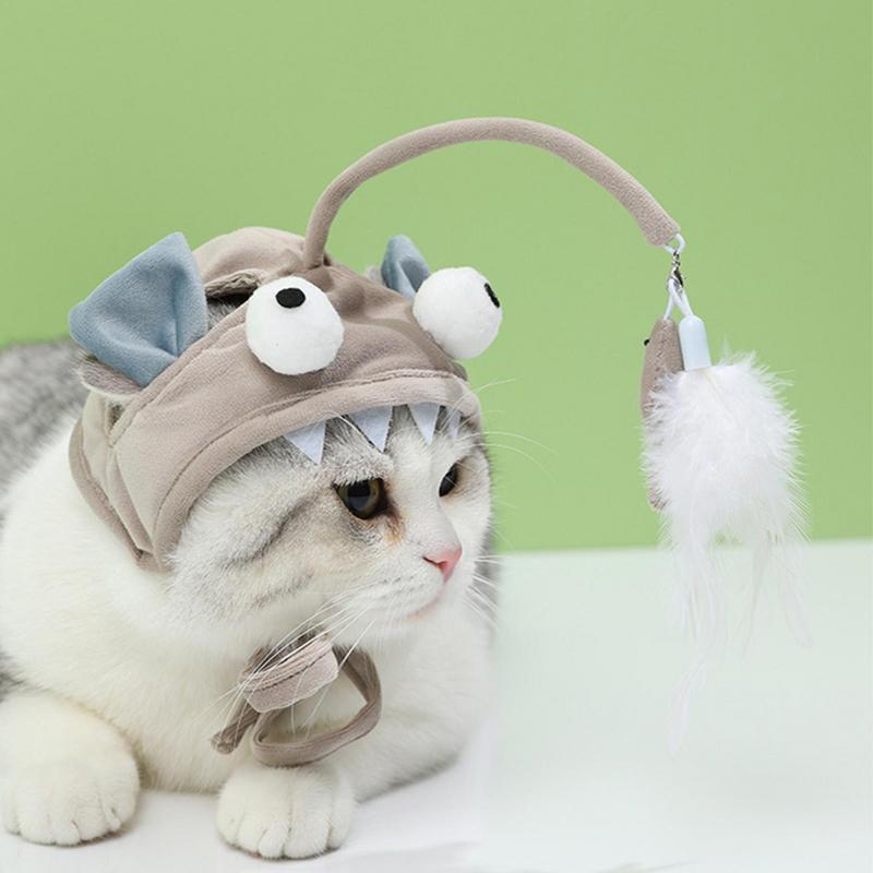 Funny Feather Headband – Interactive Cat Teaser Stick Toy