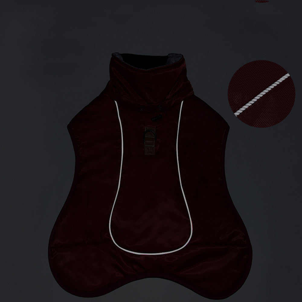 Cloak-Style Dog Coat – Reflective Thick Warm Pet Jacket