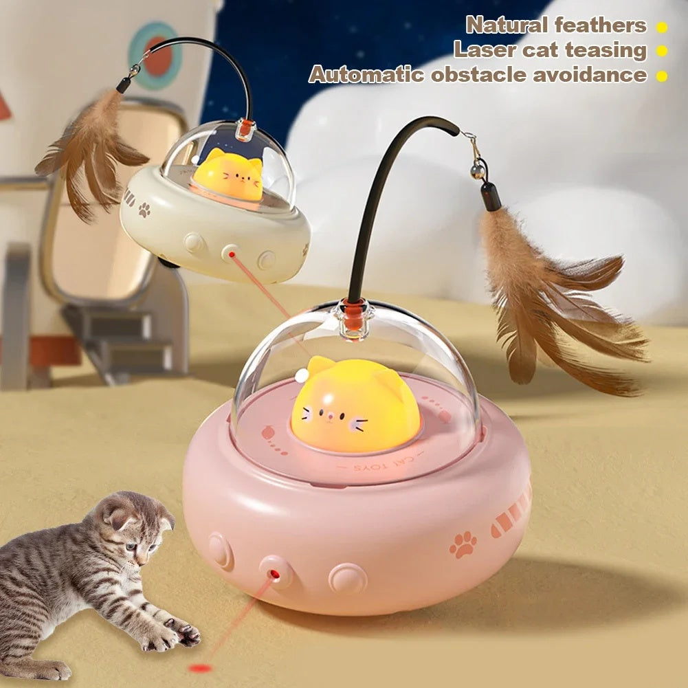 Interactive Cat Toy - Smart Electric UFO Teaser Cat Toy