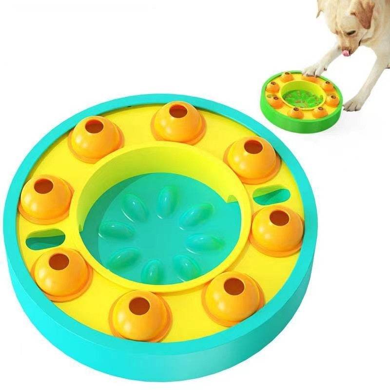 Pet IQ Training Puzzle Bowl – Turntable Slow Feeder for Dogs to Control Eating Speed