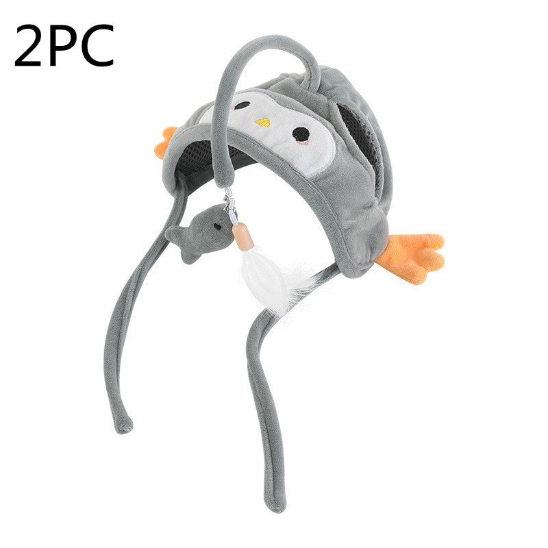 Funny Feather Headband – Interactive Cat Teaser Stick Toy