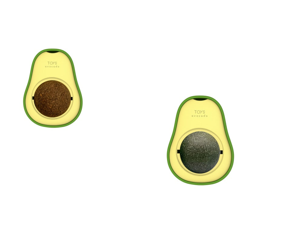 Avocado Catnip Toy – 360° Rotating Cat Mint Play Toy