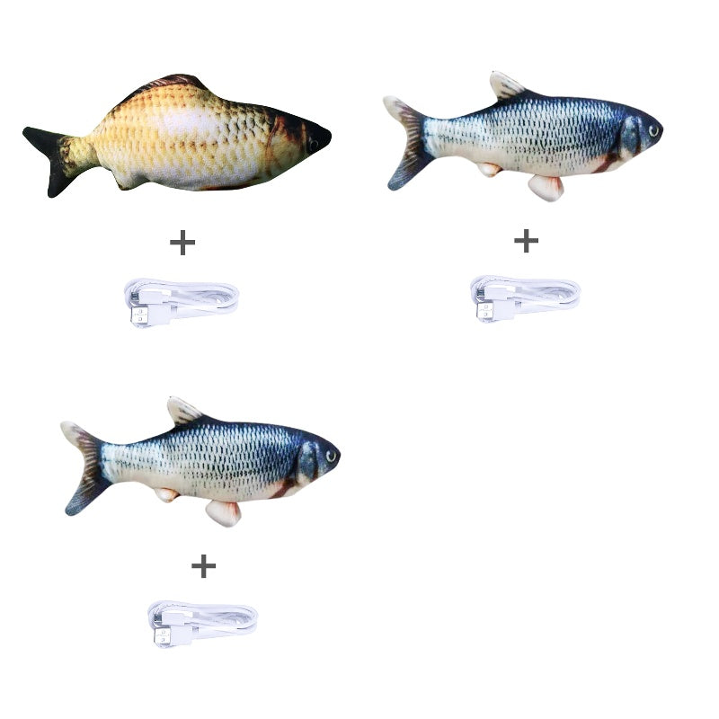 Electric Jumping Fish Toy – Realistic Flopping Fish Without Catnip