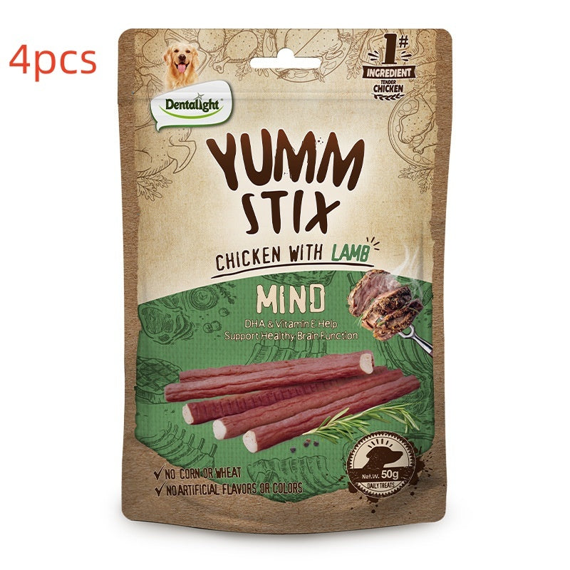 Puppy Vitamin Treats – Pure Chicken Strips for Healthy Growth & Appetite 50g Bag Cheese Flavor X 4pcs