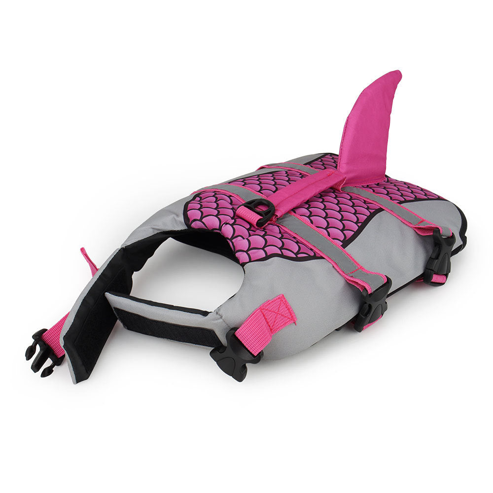 Shark Dog Life Jacket – Swimming Vest Harness for Summer Fun