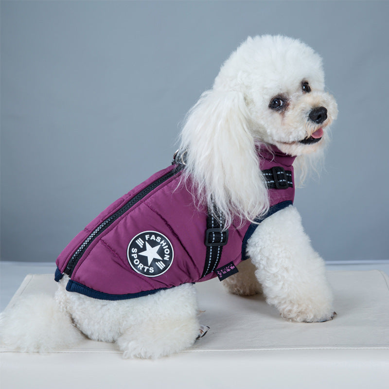 Waterproof Winter Dog Coat – Harness-Style Warm Pet Jacket