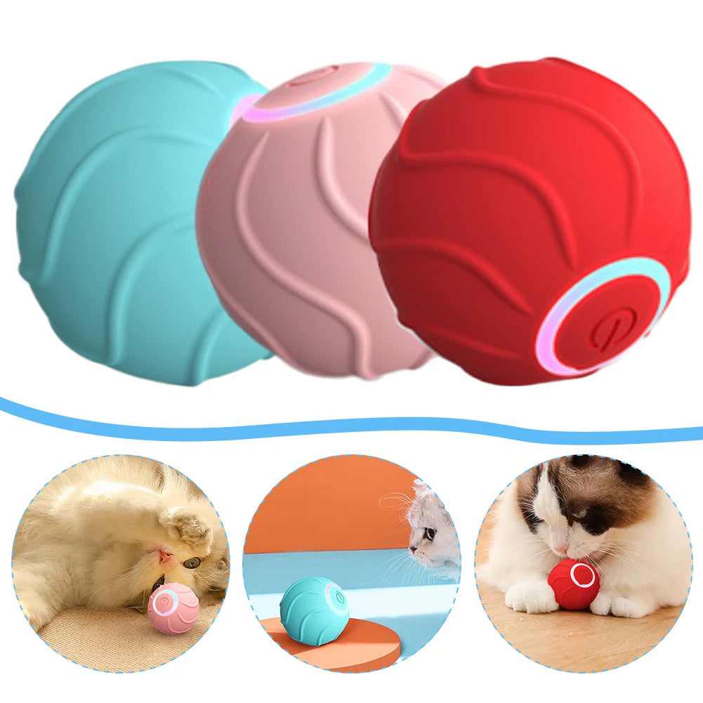 Smart Cat Toy Ball – Automatic Rolling & Jumping USB Teasing Toy
