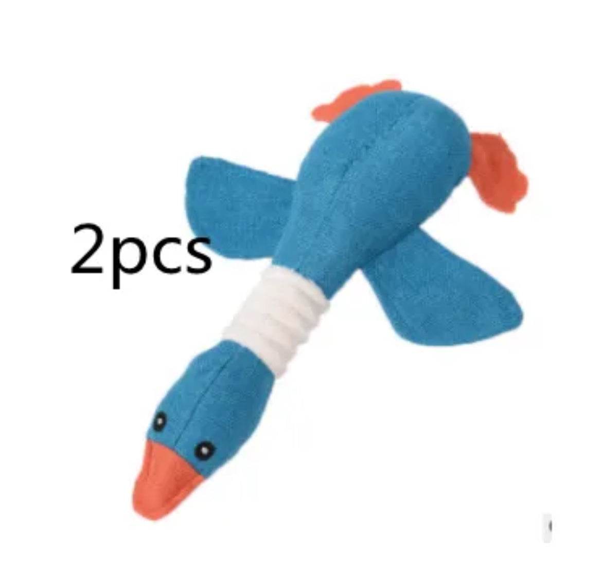 Riospets Squeaky Plush Cat Toy 2 Pcs Blue