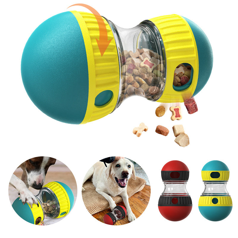 Food Dispensing Dog Toy – Interactive Slow Feeder Tumbler