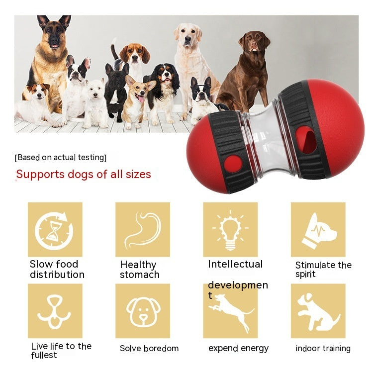 Food Dispensing Dog Toy – Interactive Slow Feeder Tumbler