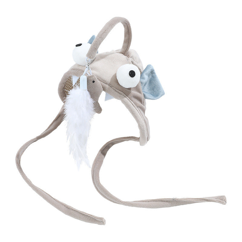 Funny Feather Headband – Interactive Cat Teaser Stick Toy
