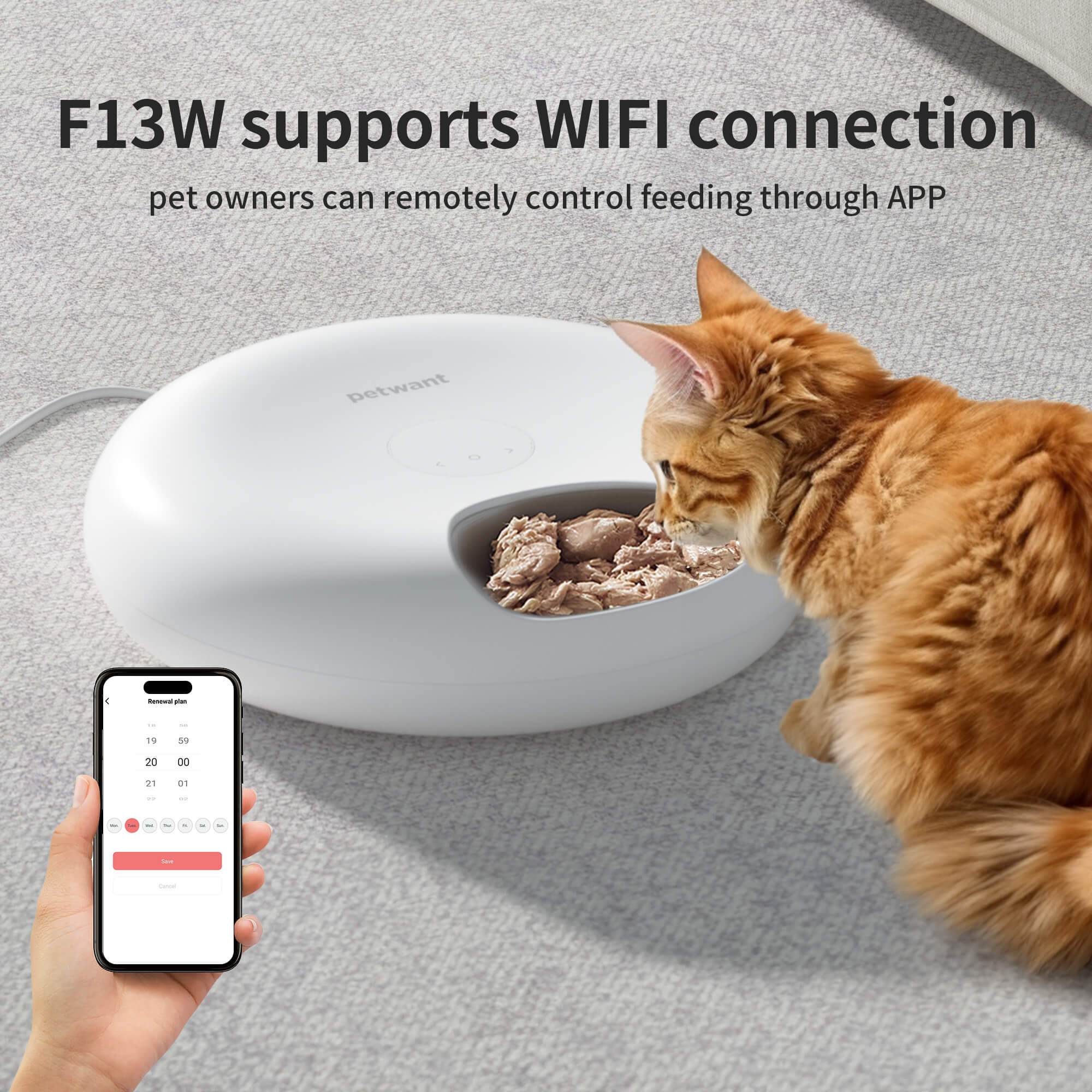 Donut Frost Smart WiFi Pet Feeder – App-Controlled Automatic Cat & Dog Food Dispenser