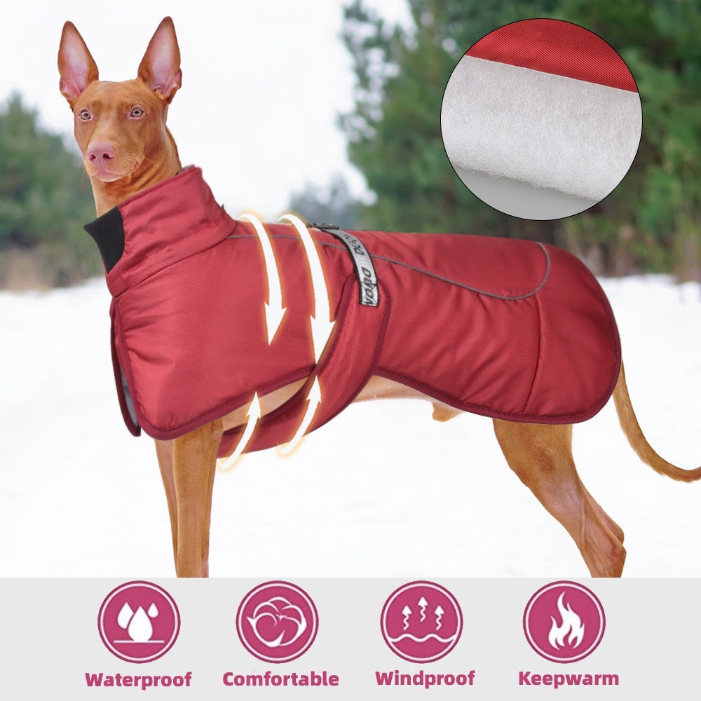 Cloak-Style Dog Coat – Reflective Thick Warm Pet Jacket