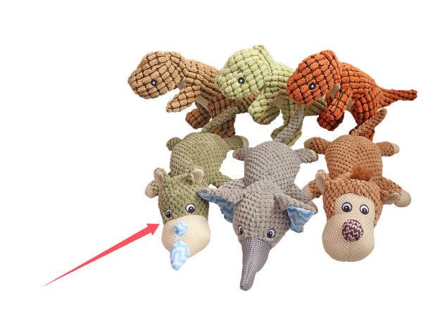 Riospets Squeaky Plush Cat Toy Rhino