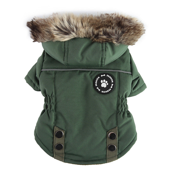 Winter Dog Clothes – Zipper Cotton Jacket for Small Pets