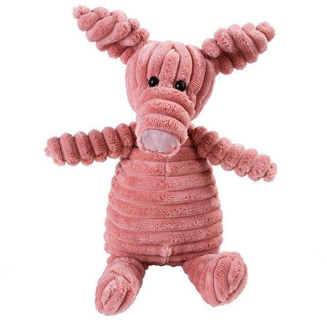 Riospets Squeaky Plush Dog Toy - Chew & Teeth Clean Pig