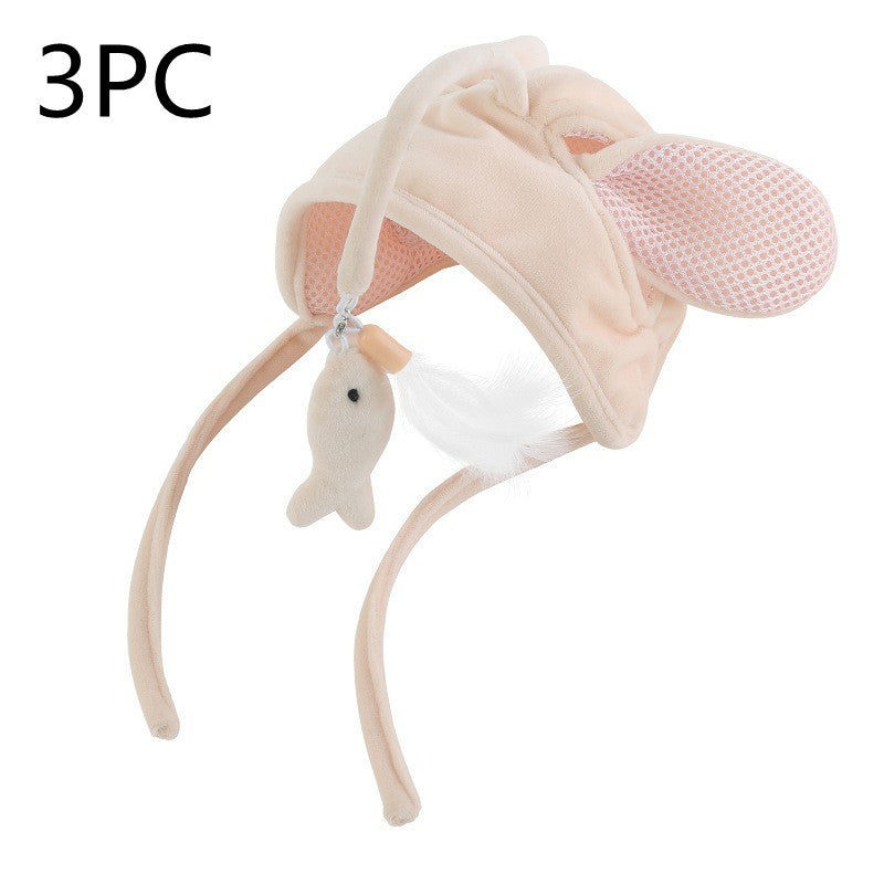 Funny Feather Headband – Interactive Cat Teaser Stick Toy