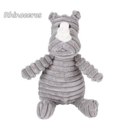 Riospets Squeaky Plush Dog Toy - Chew & Teeth Clean Rhino