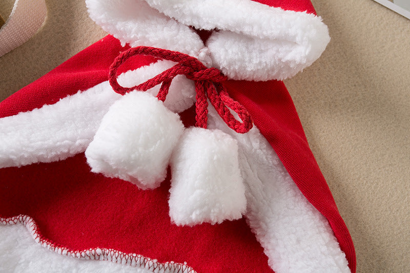 Christmas Pet Cloak – Red Holiday Shawl for Dogs & Cats