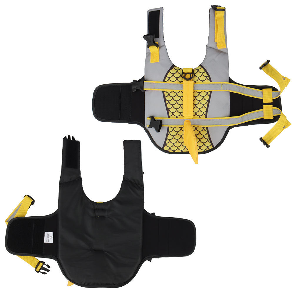 Shark Dog Life Jacket – Swimming Vest Harness for Summer Fun