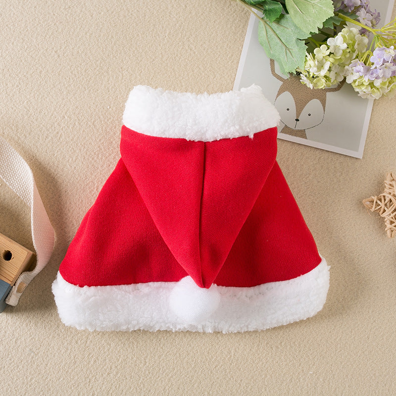 Christmas Pet Cloak – Red Holiday Shawl for Dogs & Cats