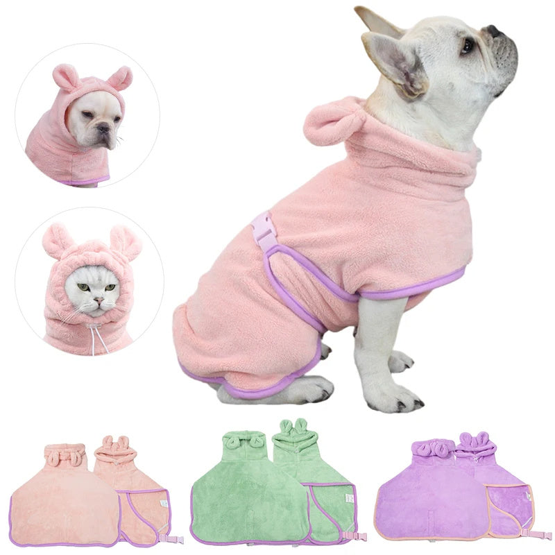 Dog Bathrobe – Super Absorbent Microfiber Drying Towel