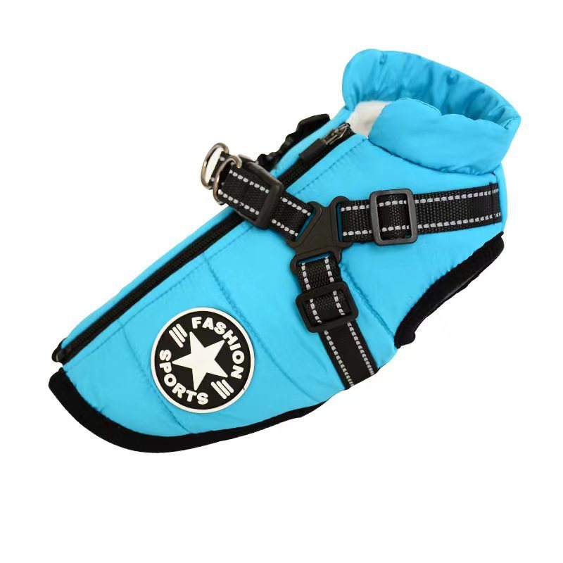 Waterproof Winter Dog Coat – Harness-Style Warm Pet Jacket