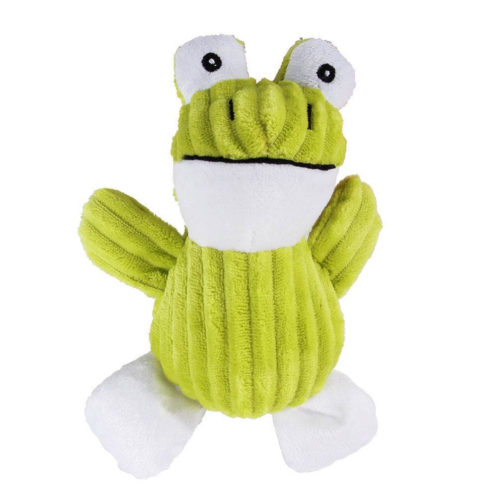 Riospets Squeaky Plush Dog Toy - Chew & Teeth Clean Frog