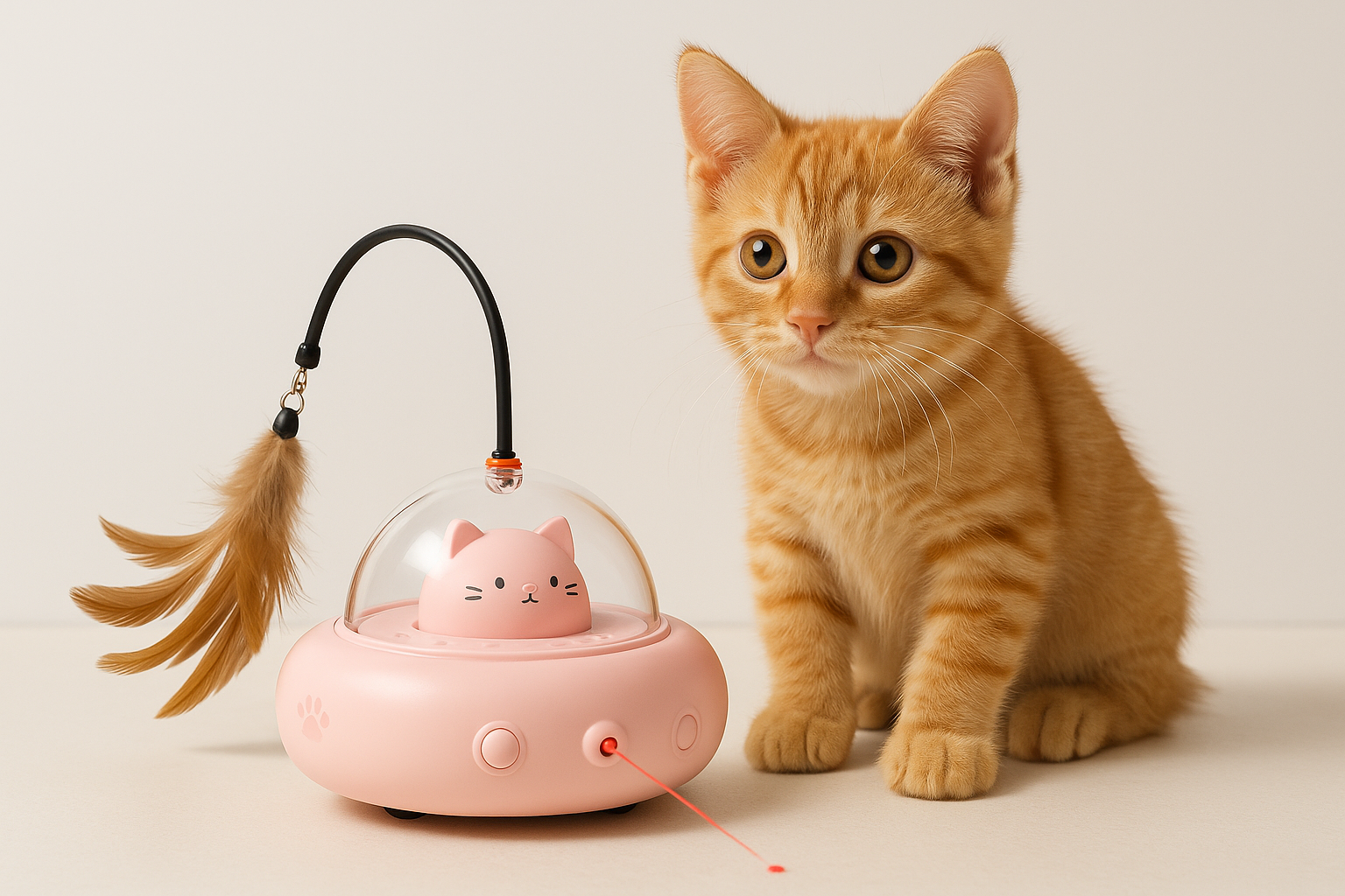 Interactive Cat Toy - Smart Electric UFO Teaser Cat Toy